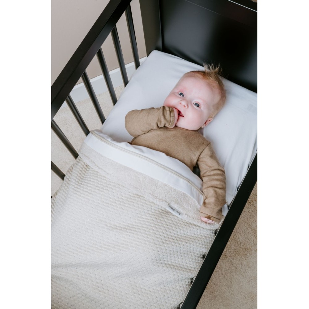 Babys Only Gitterbettdecke Teddyfutter Sky, Warm Linen 100x135