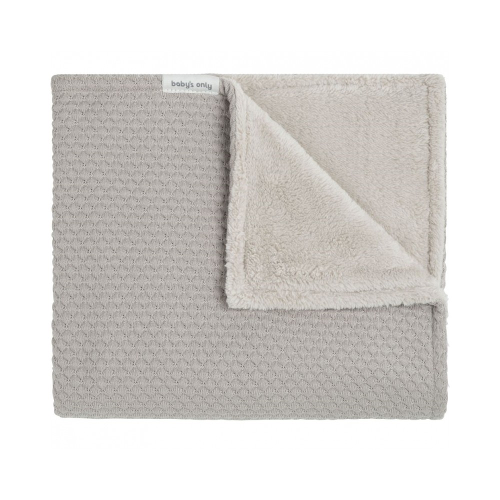 Babys Only Gitterbettdecke Teddyfutter Sky, Urban Taupe 100x135