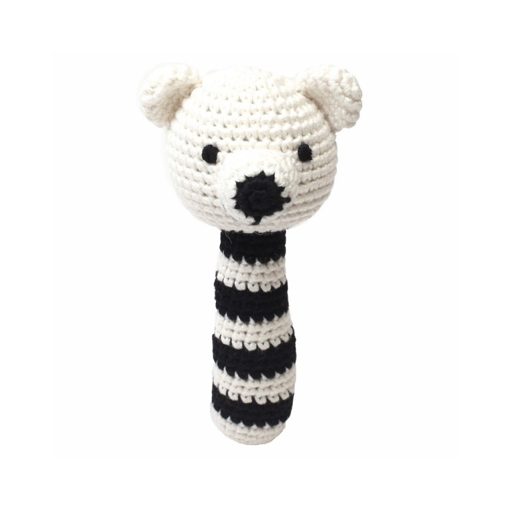 naturezoo rustle rod crocheted, white polar bear