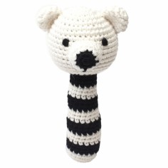 naturezoo rustle rod crocheted, white polar bear