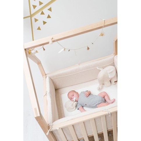 Babys Only Laufgitter Nestchen Sparkle, Silbergrau Melee