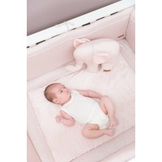 Babys Only Laufgitter Nestchen Sparkle, Silber Rosa Melee