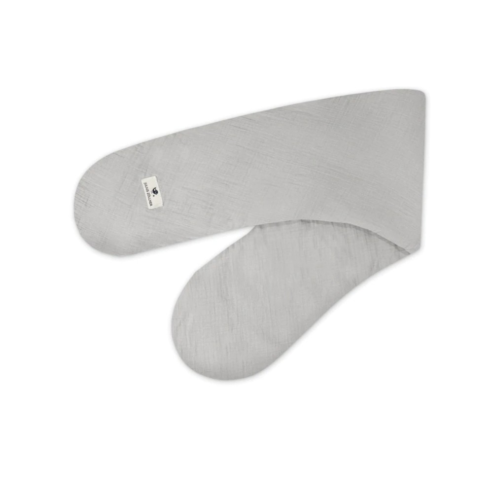 Julius Zöllner Bezug für Stillkissen Musselin, grau