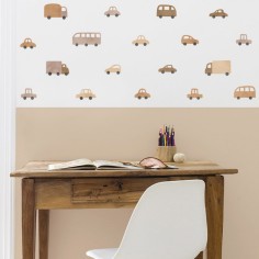 Tresxics textile Wandaufkleber Autos und Lastwagen (1 Bogen), Brown