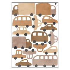 Tresxics textile Wandaufkleber Autos und Lastwagen (1 Bogen), Brown