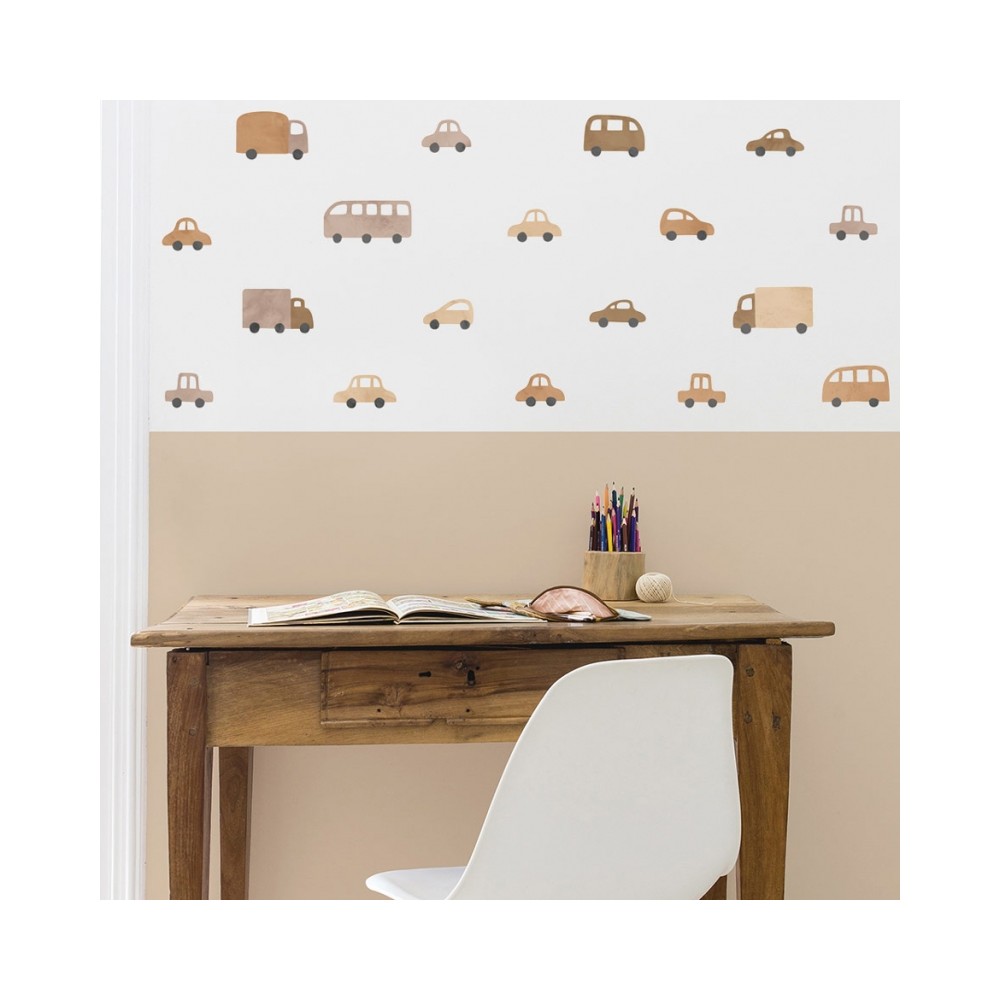 Tresxics textile Wandaufkleber Autos und Lastwagen (1 Bogen), Blau