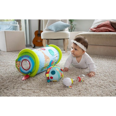 Sophie La girafe Entdeckerspielzeug-Set mit Krabbelrolle, Maracas-Rassel, Endeckerball
