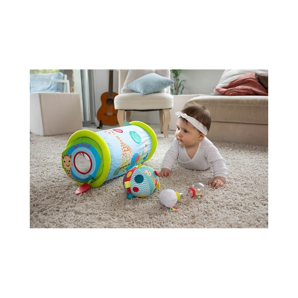 Sophie La girafe Entdeckerspielzeug-Set mit Krabbelrolle, Maracas-Rassel, Endeckerball