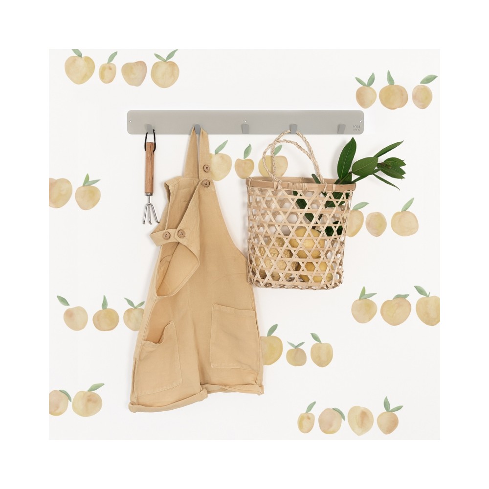 Tresxics textile Wandaufkleber Pflaumen in Aquarell (1 Bogen), Gelb