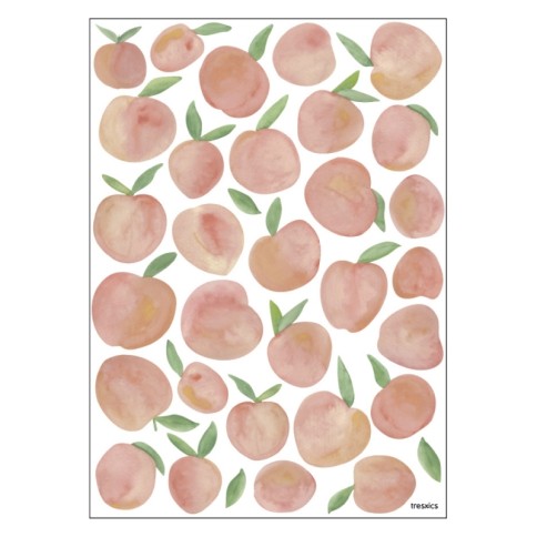 Tresxics textile Wandtattoo Pflaumen in Aquarell (1 Bogen), Pink