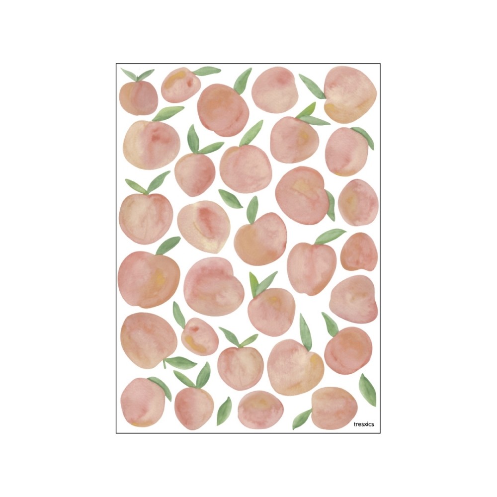 Tresxics textile Wandtattoo Pflaumen in Aquarell (1 Bogen), Pink