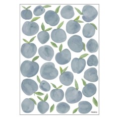 Tresxics textile Wandaufkleber Pflaumen in Aquarell (1 Bogen), Blau