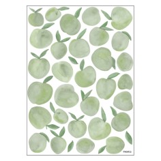 Tresxics textile Wandaufkleber Pflaumen in Aquarell (4 Bogen), Grün