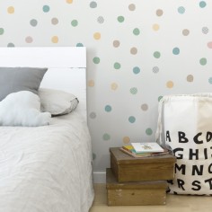 Tresxics textile Wandaufkleber mit Kreismuster (1 Bogen)