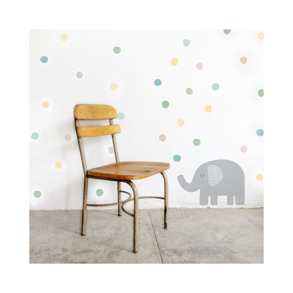 Tresxics textile Wandaufkleber mit Kreismuster (1 Bogen)