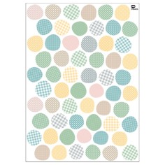 Tresxics textile Wandaufkleber mit Kreismuster (1 Bogen)