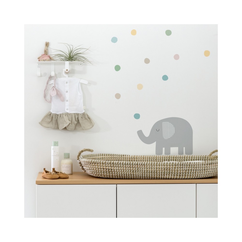 Tresxics textile Wandaufkleber mit Elefantenmuster