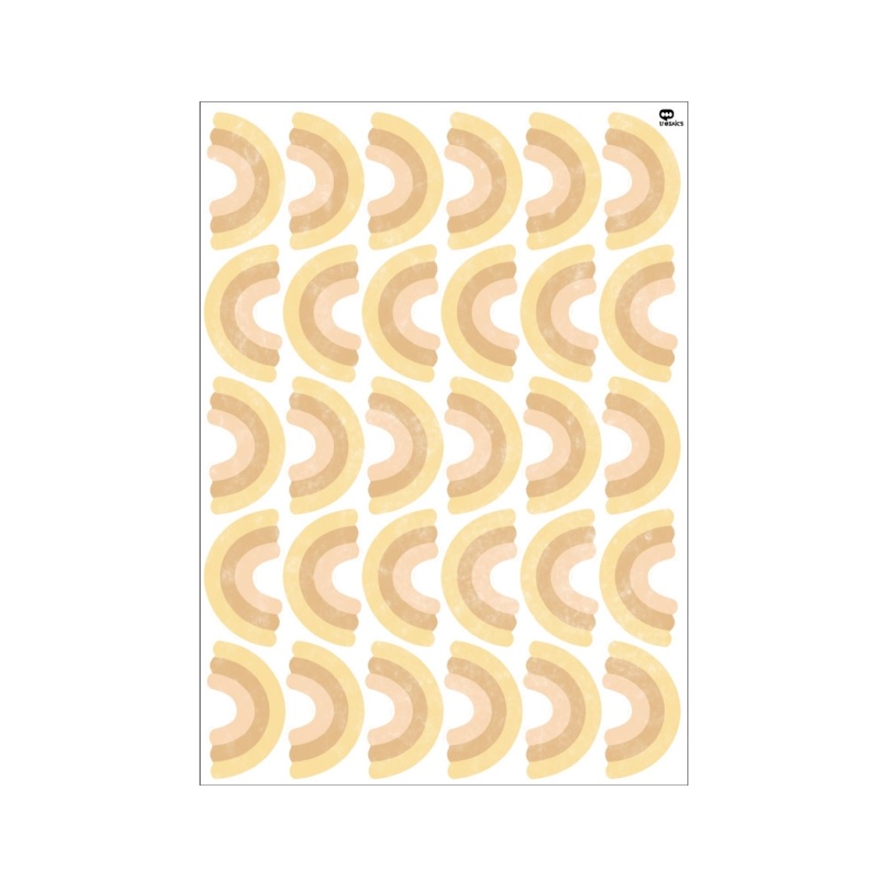 Tresxics Mini-Regenbogen-Aufkleber (1 Bogen), Gelb