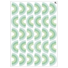 Tresxics Mini-Regenbogen-Aufkleber (1 Bogen), Grün