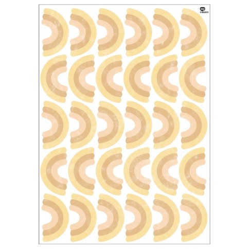 Tresxics Mini-Regenbogen-Aufkleber (2 Bogen), Gelb