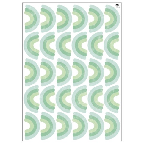 Tresxics Mini-Regenbogen-Aufkleber (2 Bogen), Grün
