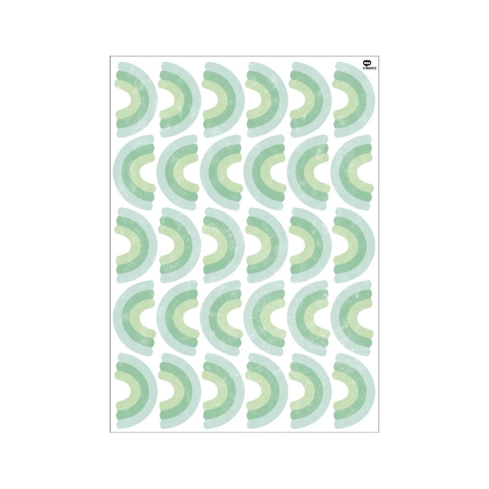Tresxics Mini-Regenbogen-Aufkleber (2 Bogen), Grün