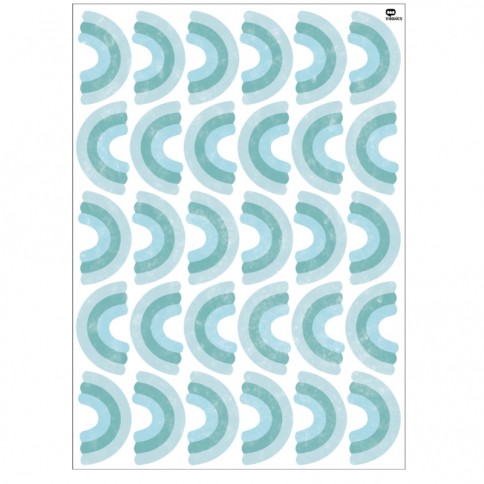 Tresxics Mini-Regenbogen-Aufkleber (2 Bogen), Blau