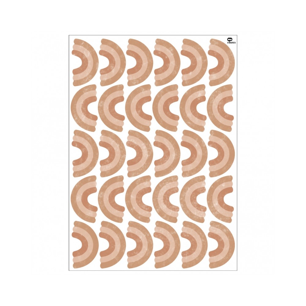 Tresxics Mini-Regenbogen-Aufkleber (2 Bogen), Brown