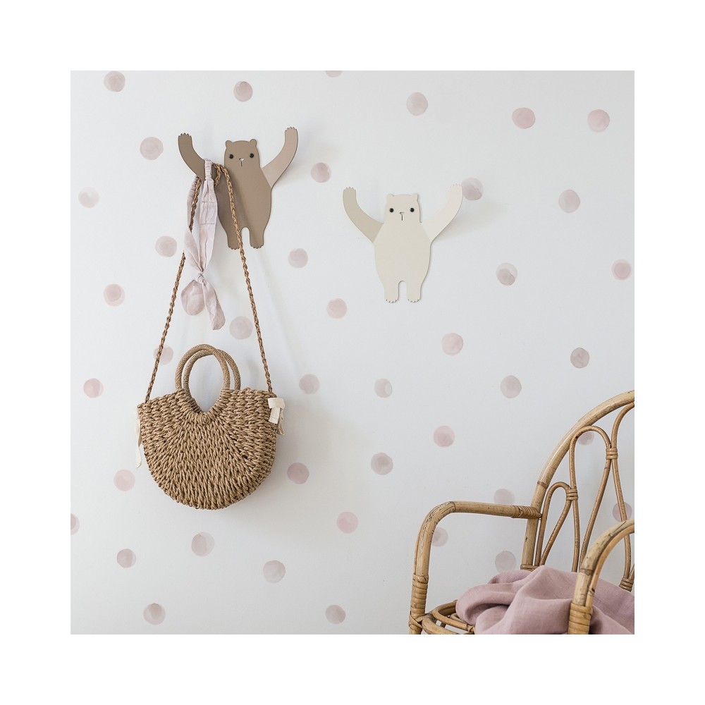 Tresxics textile Wandaufkleber mit unregelmäßigen Punkten (1 Bogen), Pink