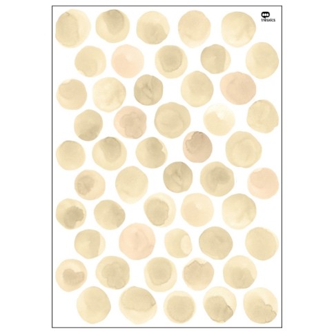 Tresxics textile Wandaufkleber mit unregelmässigen Punkten (1 Bogen), Gelb