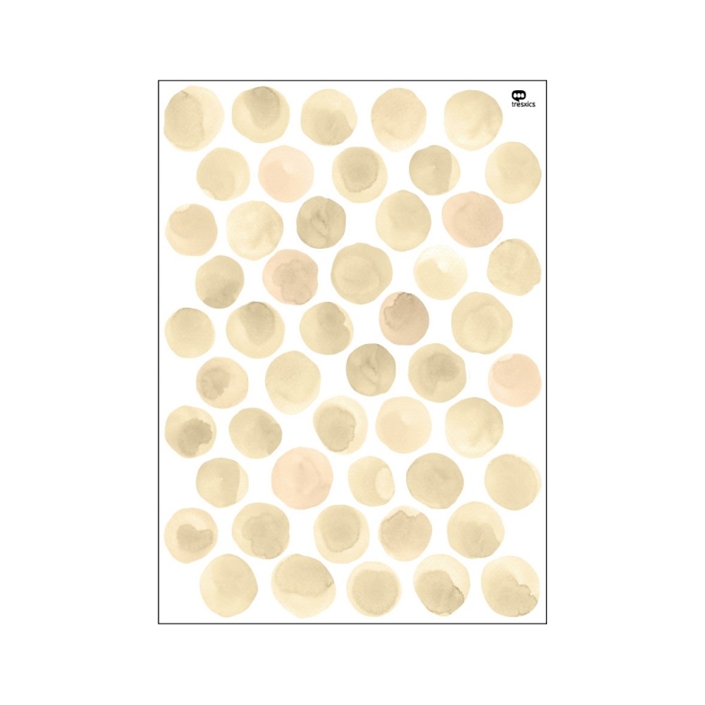 Tresxics textile Wandaufkleber mit unregelmässigen Punkten (1 Bogen), Gelb