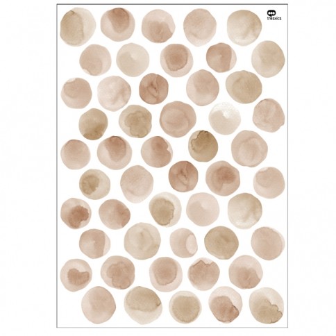 Tresxics textile Wandaufkleber mit unregelmässigen Punkten (1 Bogen), Braun