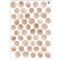 Tresxics textile Wandaufkleber mit unregelmässigen Punkten (1 Bogen), Braun