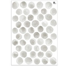 Tresxics textile Wandaufkleber mit unregelmässigen Punkten (1 Bogen), Grau