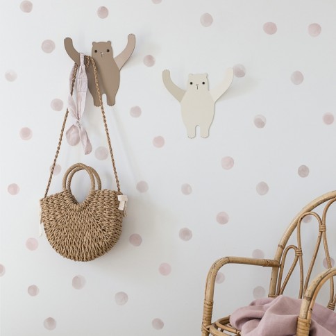 Tresxics textile Wandaufkleber mit unregelmässigen Punkten (2 Bogen), Pink