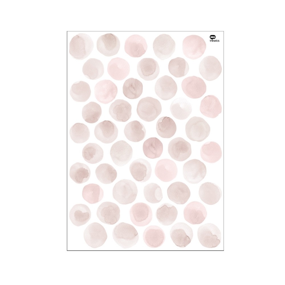 Tresxics textile Wandaufkleber mit unregelmässigen Punkten (2 Bogen), Pink