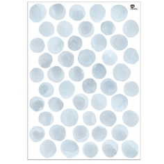 Tresxics textile Wandaufkleber mit unregelmässigen Punkten (2 Bogen), Blau