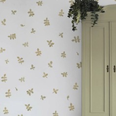 Tresxics textile Wandaufkleber mit Aquarellblättern (2 Bogen), Pink