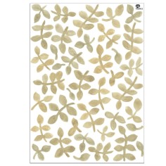 Tresxics textile Wandaufkleber mit Aquarellblättern (2 Bogen), Gelb
