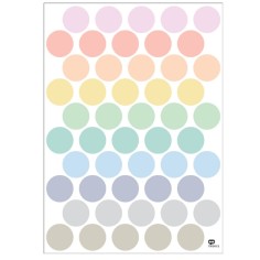 Tresxics textile Wandaufkleber mit regelmässigen Punkten (4 Bogen), Pastel