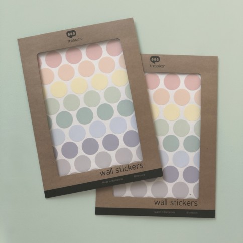 Tresxics textile Wandaufkleber mit regelmässigen Punkten (1 Bogen), Bright