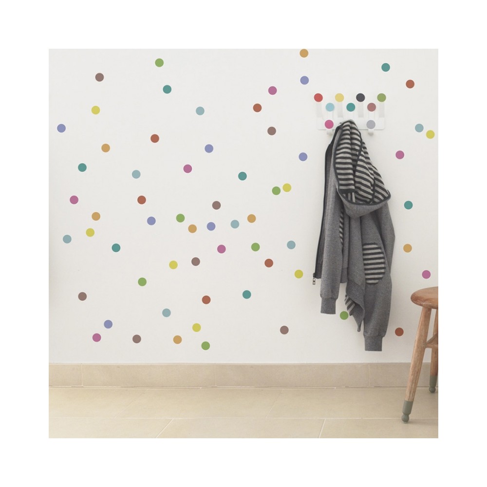 Tresxics textile Wandaufkleber mit regelmässigen Punkten (4 Bogen), Schwarz