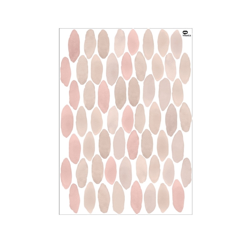 Tresxics textile Wandaufkleber mit Aquarelltropfen (1 Bogen), Pink