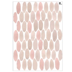 Tresxics textile Wandaufkleber mit Aquarelltropfen (1 Bogen), Pink