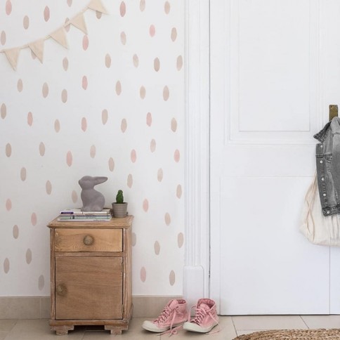 Tresxics textile Wandaufkleber mit Aquarelltropfen (1 Bogen), Gelb