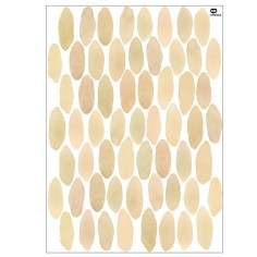 Tresxics textile Wandaufkleber mit Aquarelltropfen (1 Bogen), Gelb