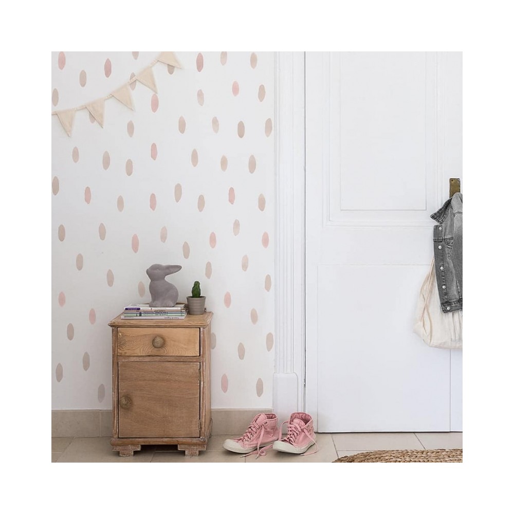 Tresxics textile Wandaufkleber mit Aquarelltropfen (1 Bogen), Blau