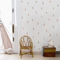 Tresxics textile Wandaufkleber mit Aquarelltropfen (1 Bogen), Braun