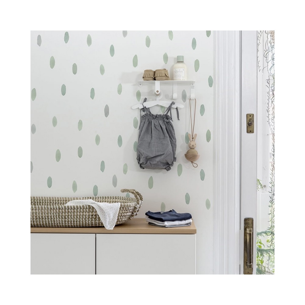 Tresxics textile Wandaufkleber mit Aquarelltropfen (1 Bogen), Braun