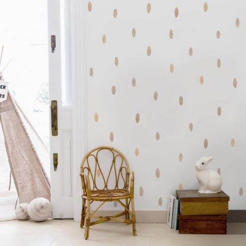 Tresxics textile Wandaufkleber mit Aquarelltropfen (2 Bogen), Gelb